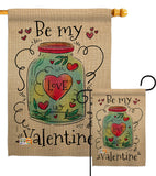 Be My Valentine - Valentines Spring Vertical Impressions Decorative Flags HG137123 Made In USA