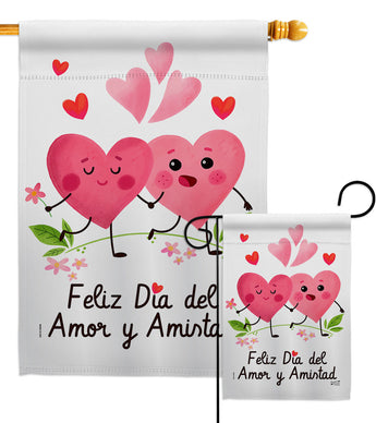 Feliz día del amor - Valentines Spring Vertical Impressions Decorative Flags HG137383 Made In USA