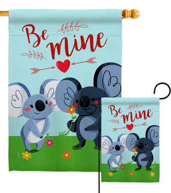 Koala Couples - Valentines Spring Vertical Impressions Decorative Flags HG137394 Made In USA