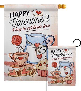 Day to Celebrate Love - Valentines Spring Vertical Impressions Decorative Flags HG137395 Made In USA