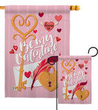 Be My Valentine - Valentines Spring Vertical Impressions Decorative Flags HG192054 Made In USA