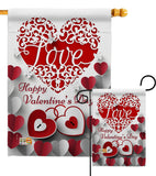 Royalty Love - Valentines Spring Vertical Impressions Decorative Flags HG192154 Made In USA