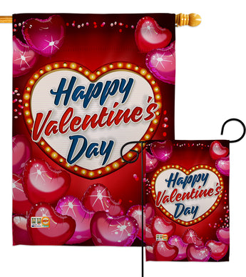 Viva Love - Valentines Spring Vertical Impressions Decorative Flags HG192156 Made In USA