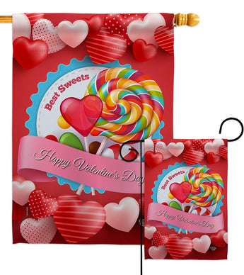 Best Sweet - Valentines Spring Vertical Impressions Decorative Flags HG192306 Made In USA