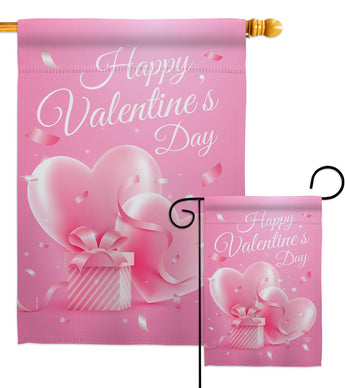 Valentines Gift - Valentines Spring Vertical Impressions Decorative Flags HG192390 Made In USA