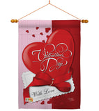 With Love - Valentines Spring Vertical Impressions Decorative Flags HG101002 Made In USA