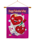 Happy Valentine's Day - Valentines Spring Vertical Impressions Decorative Flags HG101040 Made In USA