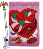Chocolates - Valentines Spring Vertical Impressions Decorative Flags HG101044 Imported
