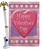 Valentine Heart - Valentines Spring Vertical Impressions Decorative Flags HG101047 Made In USA