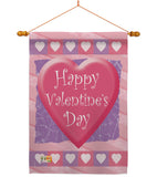 Valentine Heart - Valentines Spring Vertical Impressions Decorative Flags HG101047 Made In USA