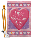 Valentine Heart - Valentines Spring Vertical Impressions Decorative Flags HG101047 Made In USA