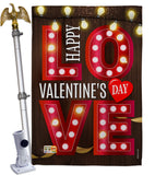 Lightful Valentine Love - Valentines Spring Vertical Impressions Decorative Flags HG101053 Made In USA