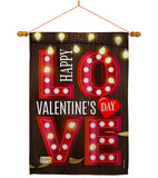 Lightful Valentine Love - Valentines Spring Vertical Impressions Decorative Flags HG101053 Made In USA