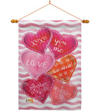 Love Together Forever - Valentines Spring Vertical Impressions Decorative Flags HG101055 Made In USA