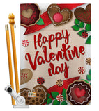 Very Sweet Valentine Day - Valentines Spring Vertical Impressions Decorative Flags HG101056 Made In USA