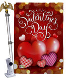 Beloved Valentine's Day - Valentines Spring Vertical Impressions Decorative Flags HG101062 Made In USA