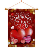 Beloved Valentine's Day - Valentines Spring Vertical Impressions Decorative Flags HG101062 Made In USA