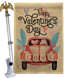 Gnome Delivery Love - Valentines Spring Vertical Impressions Decorative Flags HG101071 Made In USA