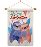 Sloths Love - Valentines Spring Vertical Impressions Decorative Flags HG101072 Made In USA