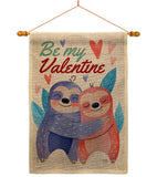 Sloths Love - Valentines Spring Vertical Impressions Decorative Flags HG101072 Made In USA