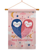 Owl Love - Valentines Spring Vertical Impressions Decorative Flags HG101073 Made In USA