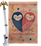 Owl Love - Valentines Spring Vertical Impressions Decorative Flags HG101073 Made In USA