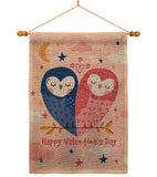 Owl Love - Valentines Spring Vertical Impressions Decorative Flags HG101073 Made In USA