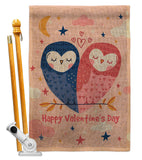 Owl Love - Valentines Spring Vertical Impressions Decorative Flags HG101073 Made In USA