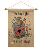 Key Of My Heart - Valentines Spring Vertical Impressions Decorative Flags HG137122 Made In USA