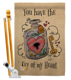 Key Of My Heart - Valentines Spring Vertical Impressions Decorative Flags HG137122 Made In USA