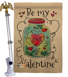 Be My Valentine - Valentines Spring Vertical Impressions Decorative Flags HG137123 Made In USA