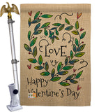 Love Valentine - Valentines Spring Vertical Impressions Decorative Flags HG137124 Made In USA