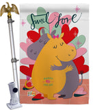 Sweet Love - Valentines Spring Vertical Impressions Decorative Flags HG137145 Made In USA