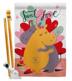 Sweet Love - Valentines Spring Vertical Impressions Decorative Flags HG137145 Made In USA