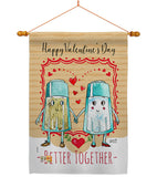 Better Together - Valentines Spring Vertical Impressions Decorative Flags HG137146 Made In USA