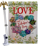 Succa for Love - Valentines Spring Vertical Impressions Decorative Flags HG137147 Made In USA