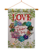 Succa for Love - Valentines Spring Vertical Impressions Decorative Flags HG137147 Made In USA