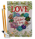 Succa for Love - Valentines Spring Vertical Impressions Decorative Flags HG137147 Made In USA