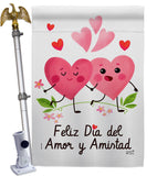 Feliz día del amor - Valentines Spring Vertical Impressions Decorative Flags HG137383 Made In USA