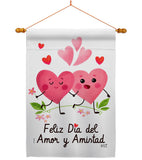 Feliz día del amor - Valentines Spring Vertical Impressions Decorative Flags HG137383 Made In USA