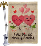 Feliz día del amor - Valentines Spring Vertical Impressions Decorative Flags HG137383 Made In USA