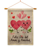 Feliz día del amor - Valentines Spring Vertical Impressions Decorative Flags HG137383 Made In USA