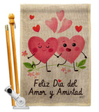 Feliz día del amor - Valentines Spring Vertical Impressions Decorative Flags HG137383 Made In USA