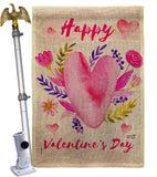 Valentines Bouquet - Valentines Spring Vertical Impressions Decorative Flags HG137393 Made In USA