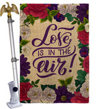 Love in Air - Valentines Spring Vertical Impressions Decorative Flags HG137477 Made In USA