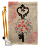 Key of Bouquet - Valentines Spring Vertical Impressions Decorative Flags HG137489 Made In USA
