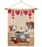 Sweet Valentines Day - Valentines Spring Vertical Impressions Decorative Flags HG192053 Made In USA