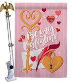 Be My Valentine - Valentines Spring Vertical Impressions Decorative Flags HG192054 Made In USA