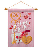 Be My Valentine - Valentines Spring Vertical Impressions Decorative Flags HG192054 Made In USA