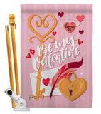 Be My Valentine - Valentines Spring Vertical Impressions Decorative Flags HG192054 Made In USA